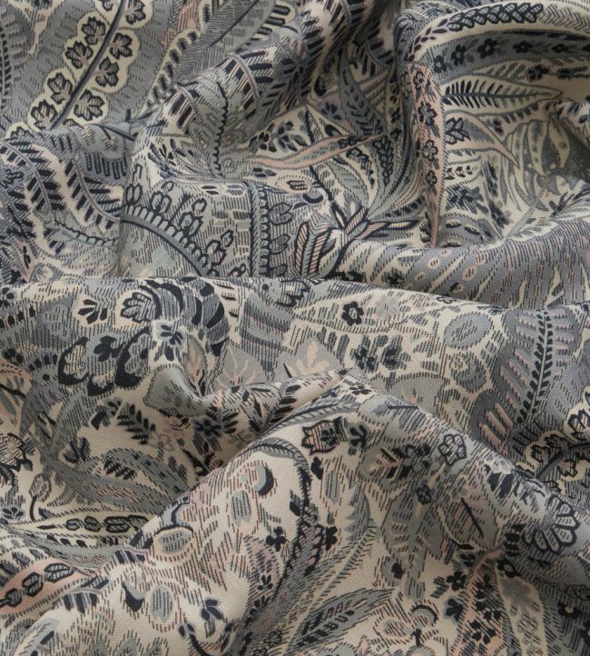 Persian Voyage in Landsdowne Linen Room Fabric - Gray
