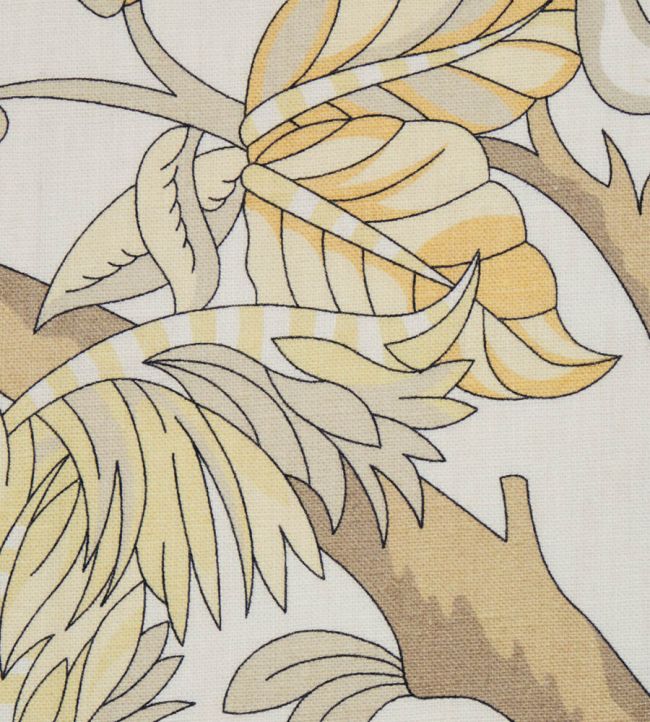 Palampore Trail in Landsdowne Linen Fabric - Yellow 
