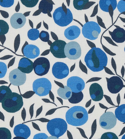 Wiltshire Blossom in Landsdowne Linen Fabric - Blue 
