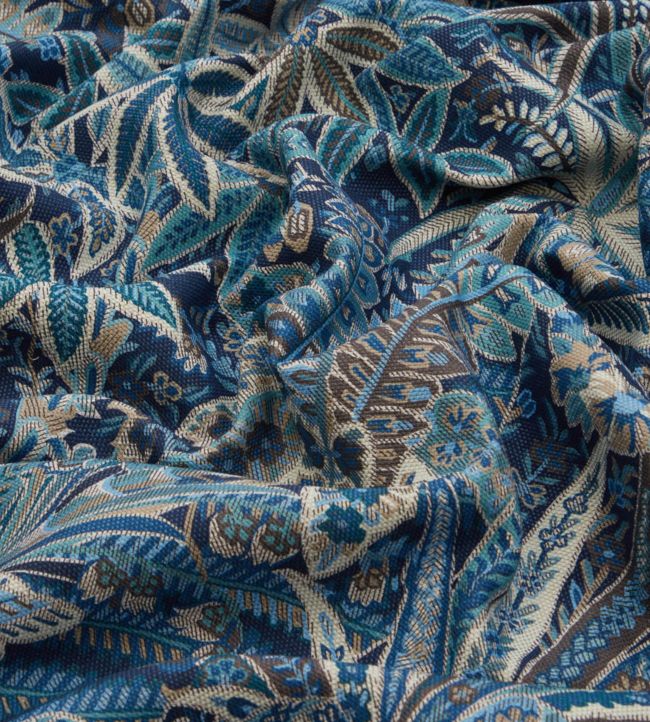 Persian Voyage in Amersham Linen Room Fabric - Blue