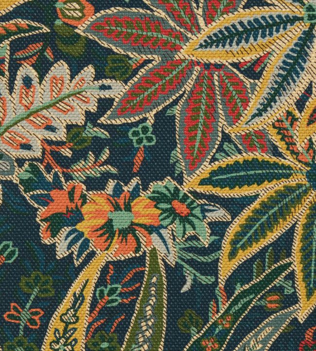 Persian Voyage in Amersham Linen Fabric - Brown 