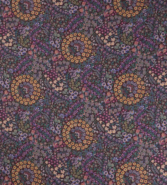Marquess Garden in Ladbroke Linen Fabric - Purple 