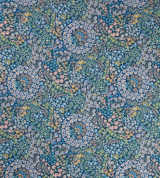 Marquess Garden in Ladbroke Linen Fabric - Blue