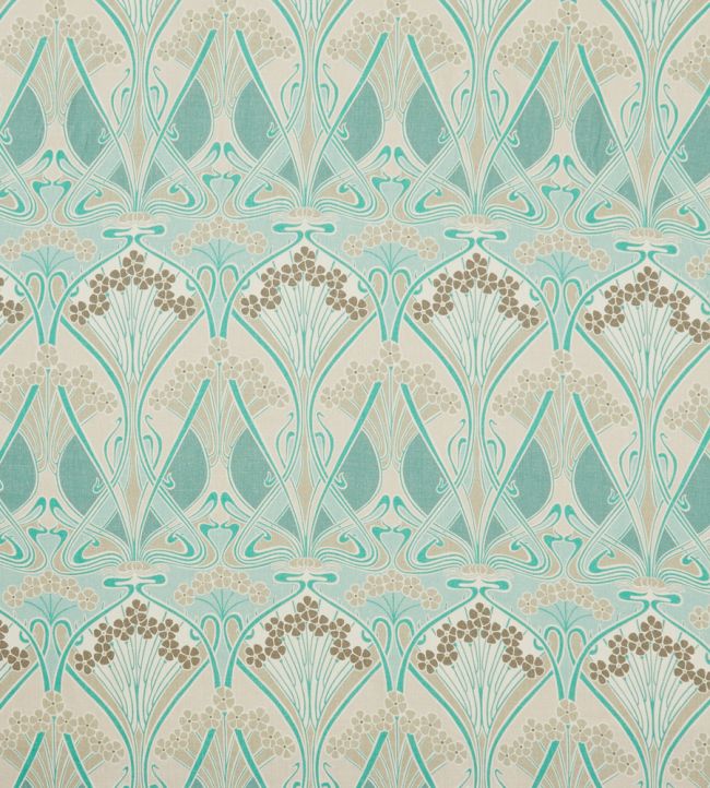 Ianthe Bloom Multi in Ladbroke Linen Fabric - Teal
