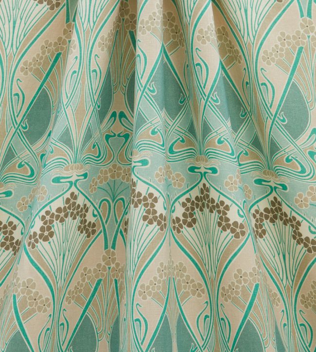 Ianthe Bloom Multi in Ladbroke Linen Room Fabric - Teal
