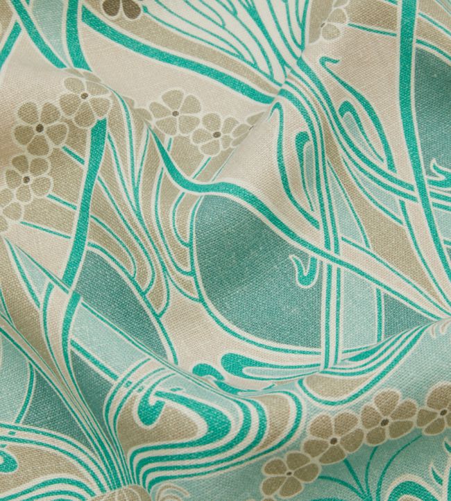 Ianthe Bloom Multi in Ladbroke Linen Room Fabric - Teal