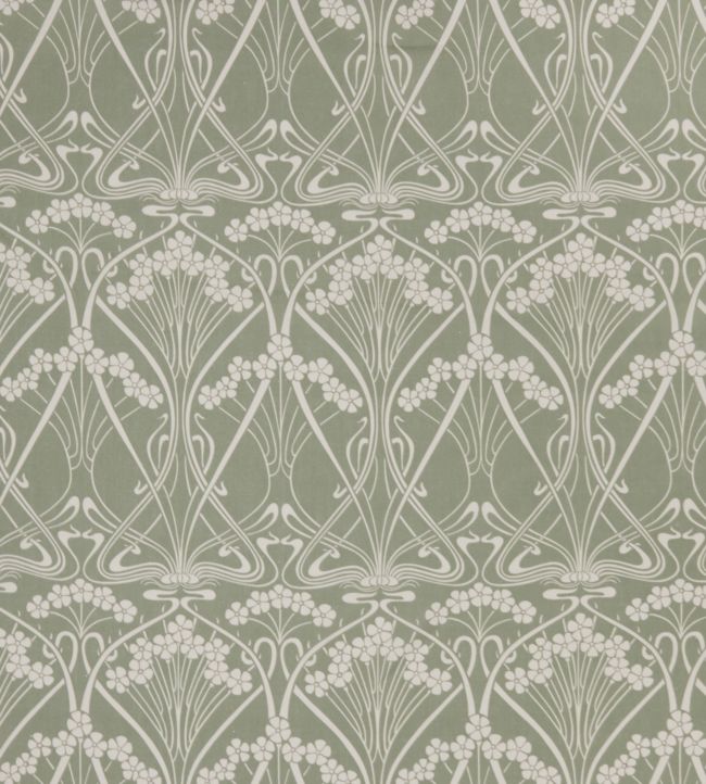 Ianthe Bloom Mono in Chiltern Linen Fabric - Green
