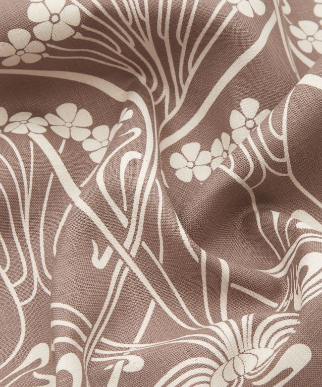 Ianthe Bloom Stencil in Chiltern Linen Room Fabric - Pink