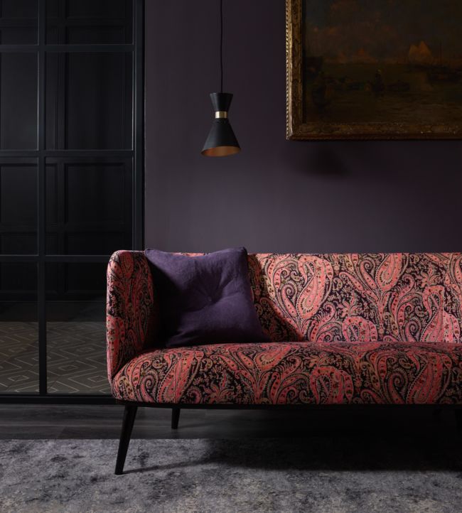 Emberton Linen Plain Room Fabric - Purple