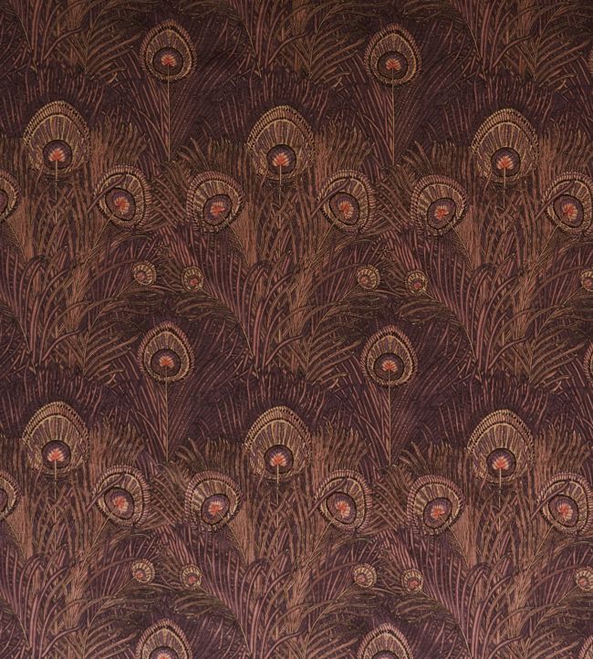 Hera Feather in Vintage Velvet Fabric - Purple