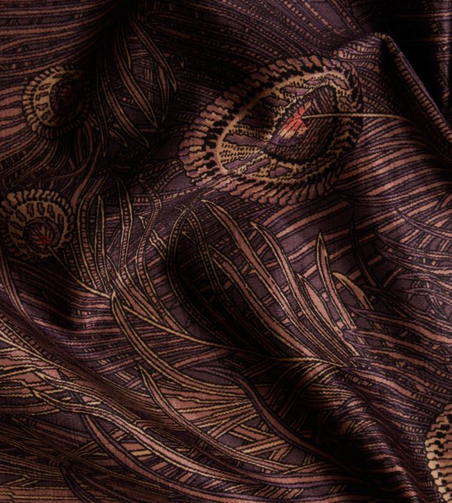 Hera Feather in Vintage Room Velvet Fabric - Purple