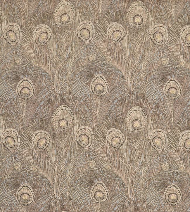 Hera Feather in Vintage Velvet Fabric - Brown