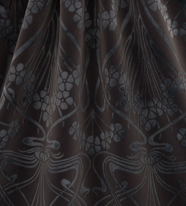 Ianthe Room Velvet Fabric - Gray