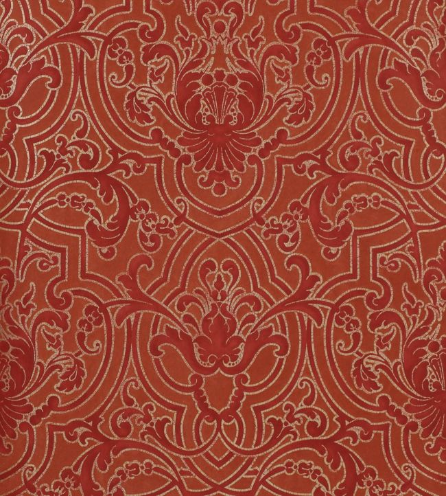 Fretwork Wallpaper - Orange