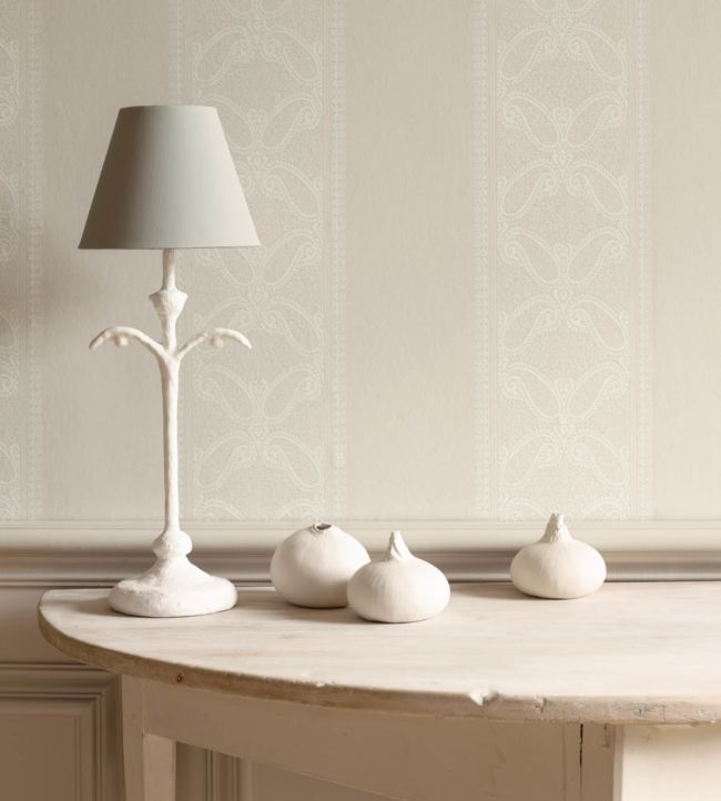 Verney Stripe Room Wallpaper - Cream