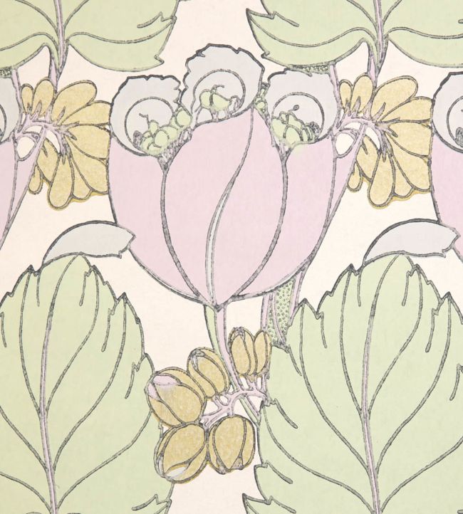 Regency Tulip Wallpaper - Green