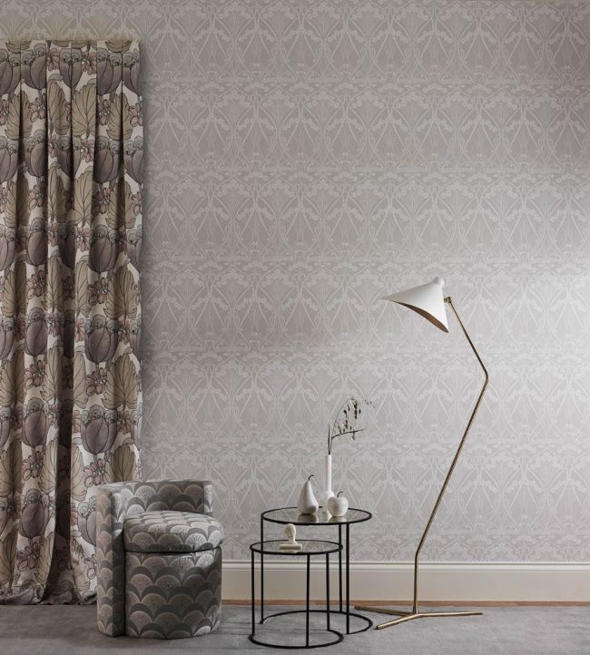 Ianthe Mono Room Wallpaper - Gray