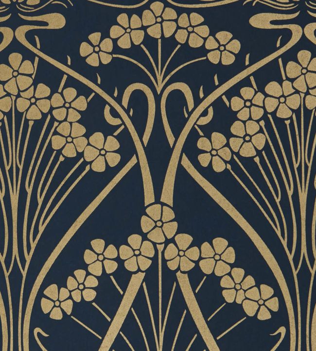 Ianthe Mono Room Wallpaper - Blue