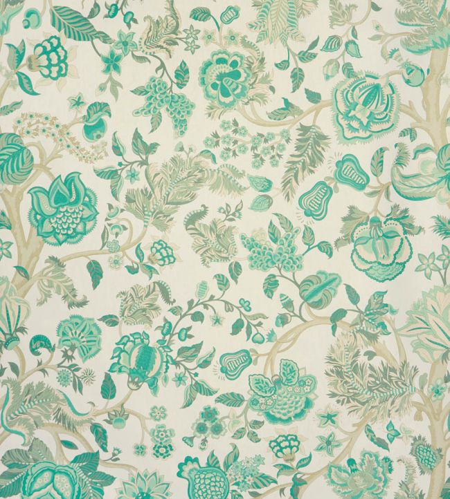 Palampore Trail Wallpaper - Green 