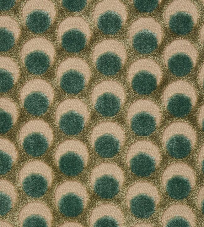 Ottoman Spot in Cut Velvet Fabric - Sand 