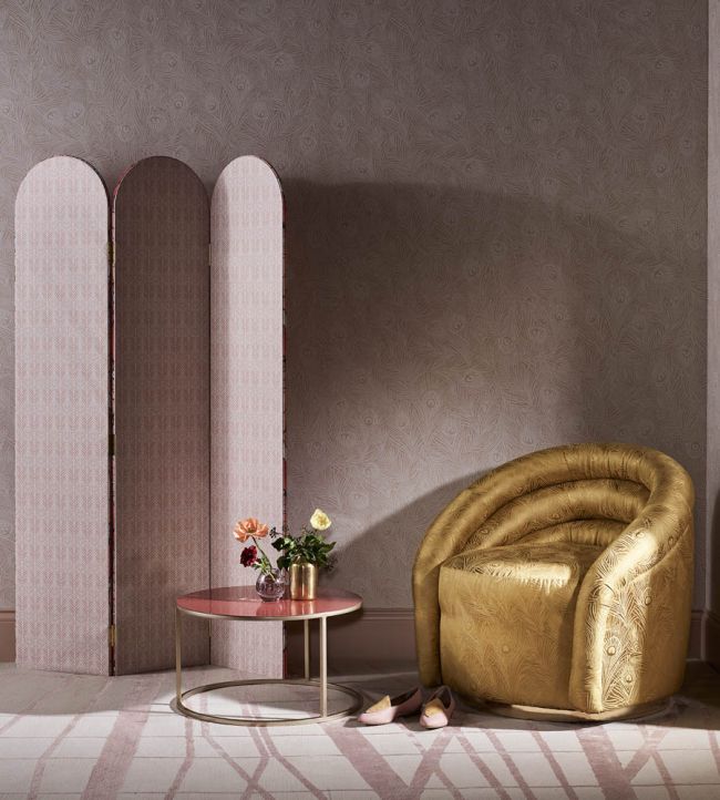 Hera Plume in Dyed Jacquard Room Fabric - Pink