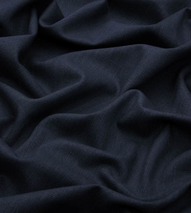 Lustre Linen Plain Room Fabric - Blue