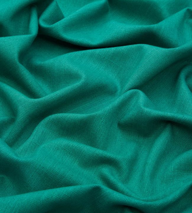 Lustre Linen Plain Room Fabric - Teal