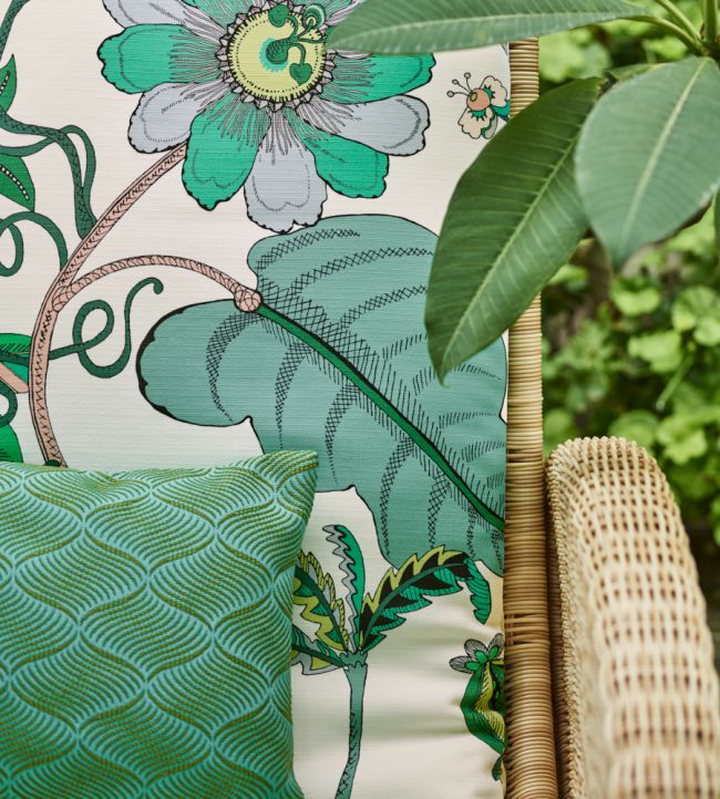 Fantasia Jungle in Easton Room Fabric - Green