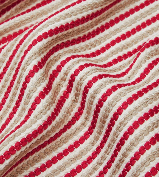 Candy Stripe in Harlow Room Fabric - Red