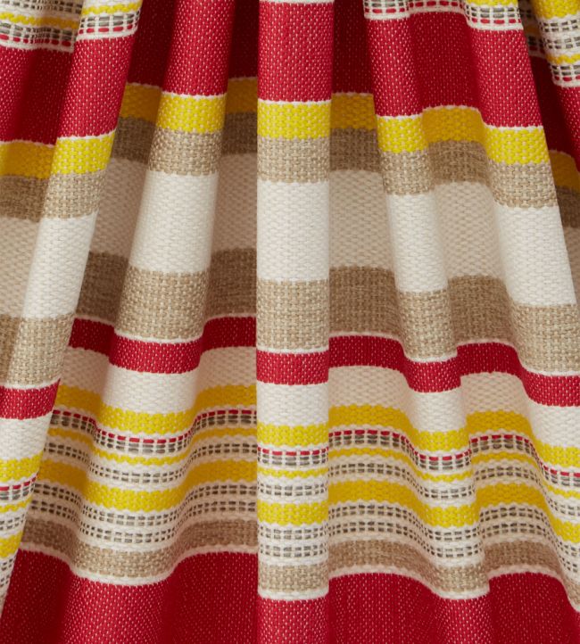 Cabana Stripe in Dixster Room Fabric - Red