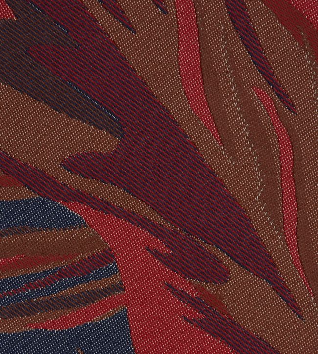 Chili Palm in Lovell Jacquard Room Fabric - Pink