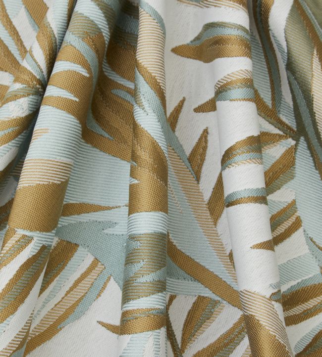 Chili Palm in Lovell Jacquard Room Fabric - Sand