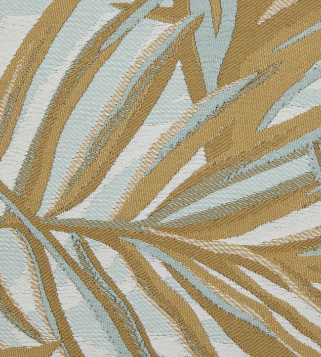 Chili Palm in Lovell Jacquard Room Fabric - Sand