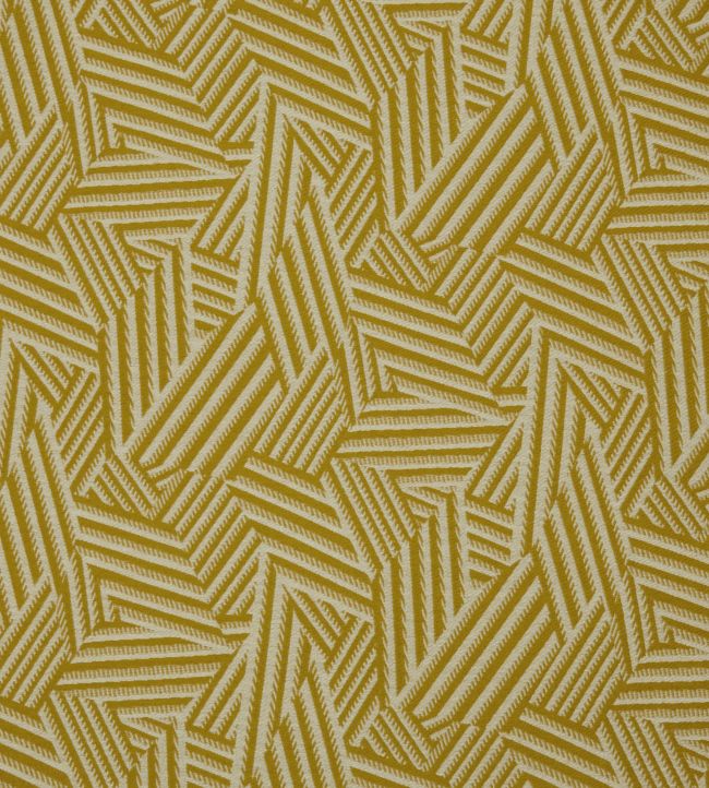 Shadow Stripe Weave Fabric - Gold