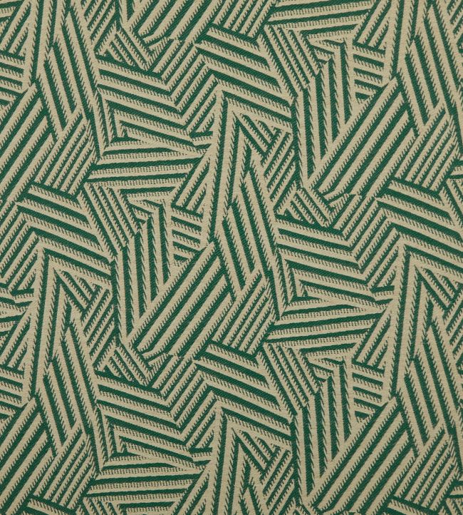 Shadow Stripe Weave Fabric - Green