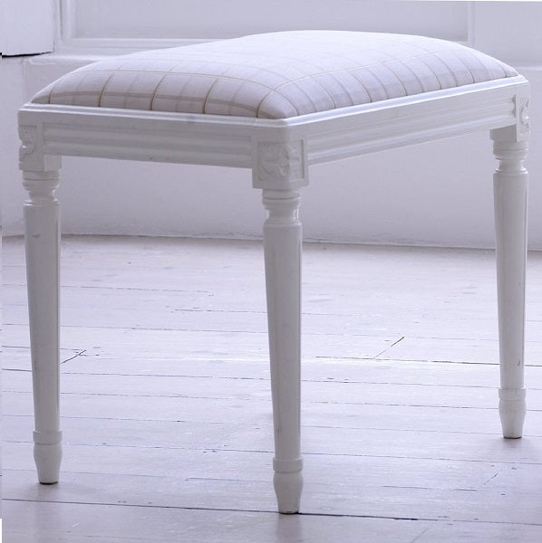 Gustav stool - painted and upholstered