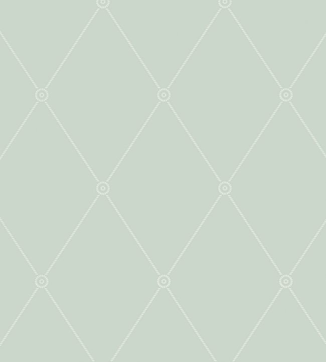 Large Georgian Rope Trellis Wallpaper - Teal - Cole & Son