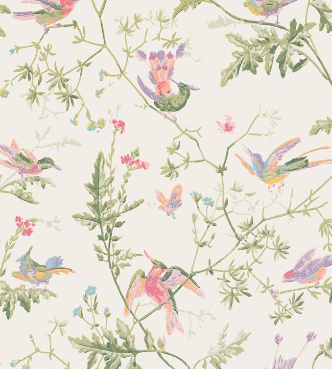 Hummingbirds Wallpaper - Pink