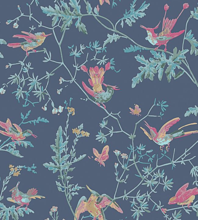 Hummingbirds Wallpaper - Blue - Cole & Son