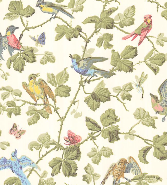 Winter Birds Wallpaper - Multicolor