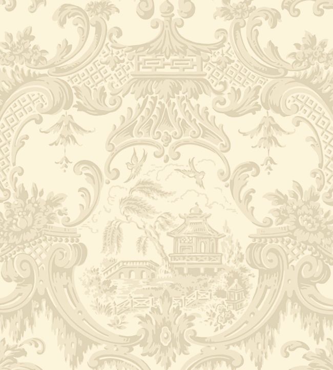 Chippendale China Wallpaper - Cream