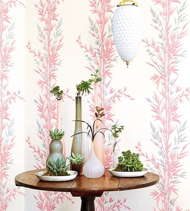 Bamboo Room Wallpaper - Pink