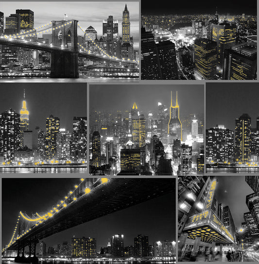 City at Night Wallpaper - Black