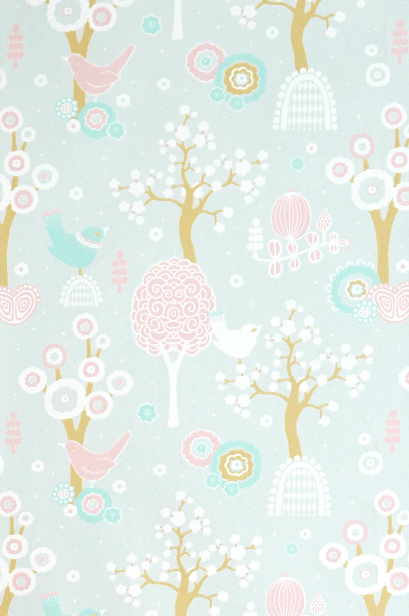 Cherry Valley Grey Wallpaper - Majvillan