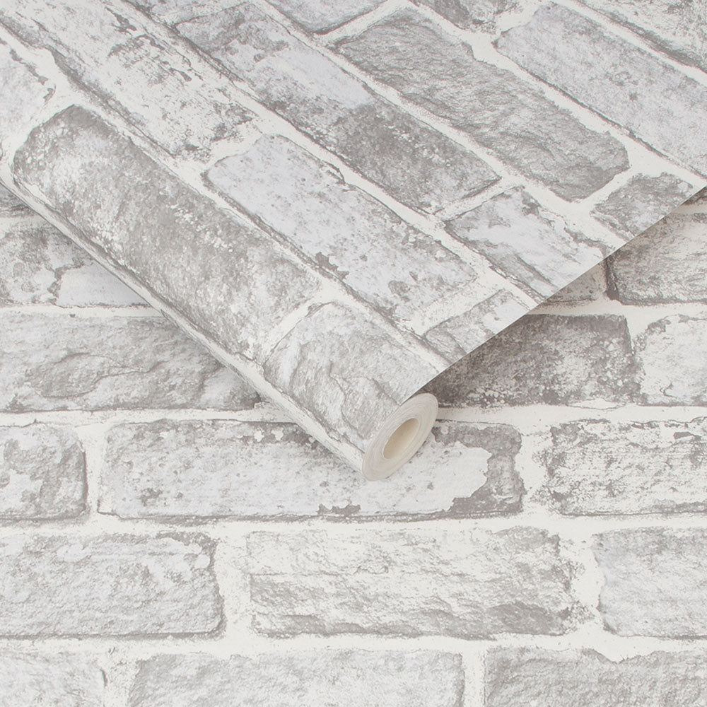 White Brick Wall Wallpaper - White