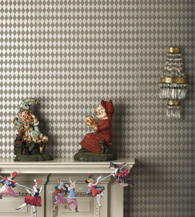 Titania Room Wallpaper- Gray