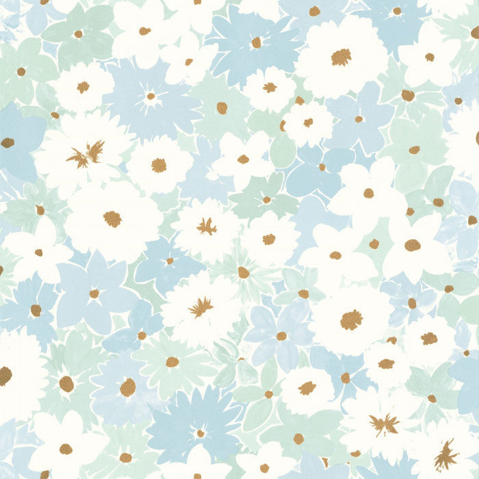 Flora Wallpaper - Blue