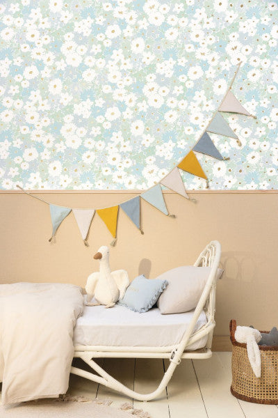 Flora Room Wallpaper - Blue