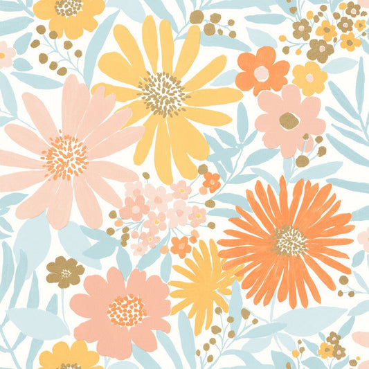 Marguerite Wallpaper - Multicolor