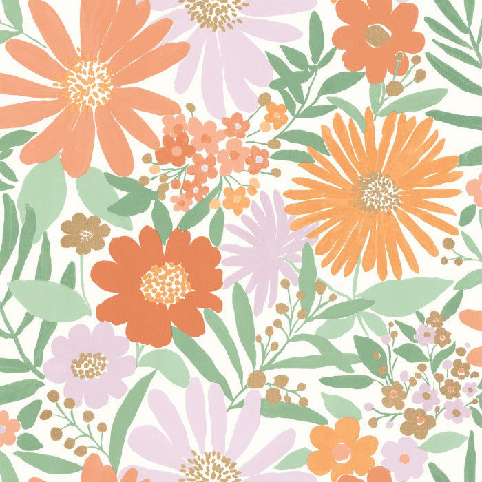 Marguerite Wallpaper - Green